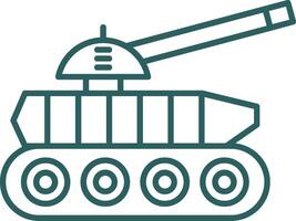 Tank Line Gradient Icon vector