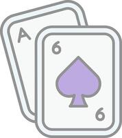 póker línea lleno ligero icono vector