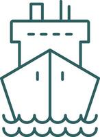 Cargo Ship Line Gradient Icon vector