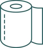 Toilet Roll Line Gradient Icon vector