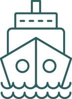 Ship Line Gradient Icon vector