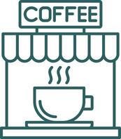 Coffee Line Gradient Icon vector