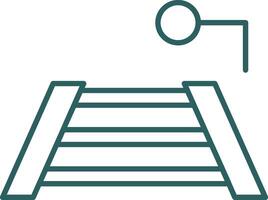 Train Tracks Line Gradient Icon vector