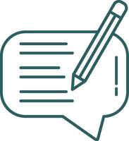 Write Message Line Gradient Icon vector