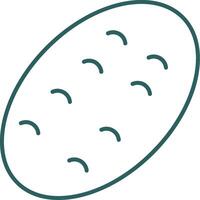 potato Line Gradient Icon vector