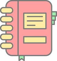 Notebook Line Filled Light Icon vector