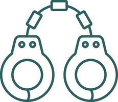 Handcuffs Line Gradient Icon vector