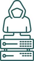 Data Line Gradient Icon vector