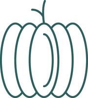 icono de degradado de línea de calabaza vector