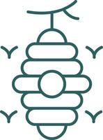 Beehive Line Gradient Icon vector
