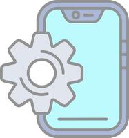 Setting Line Filled Light Icon vector
