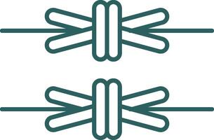 Barbed Wire Line Gradient Icon vector