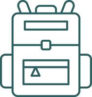 Backpack Line Gradient Icon vector