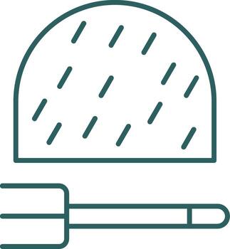 alpaca línea degradado icono vector