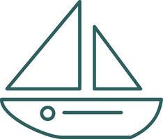 Dinghy Line Gradient Icon vector