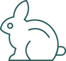 Rabbit Line Gradient Icon vector