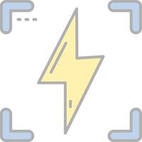 Flash Line Filled Light Icon vector