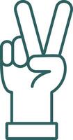 Peace Line Gradient Icon vector