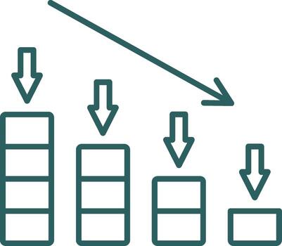 Crash Line Gradient Icon vector