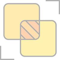 Intersect Line Filled Light Icon vector