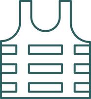 Bullet Proof Vest Line Gradient Icon vector