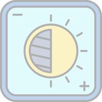 Contrast Line Filled Light Icon vector