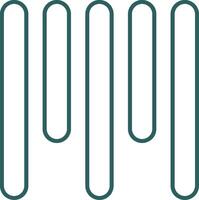 Vertical Align Top Line Gradient Icon vector