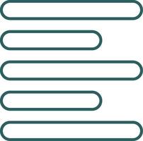 Horizontal Left Align Line Gradient Icon vector