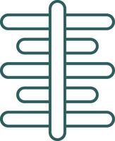Center Align Line Gradient Icon vector