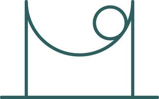 Friction Line Gradient Icon vector