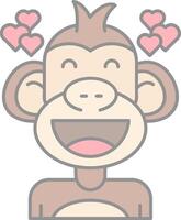 Love Line Filled Light Icon vector