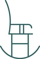 Rocking Chair Line Gradient Icon vector