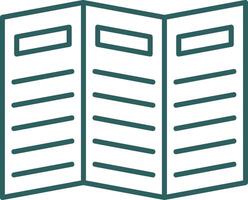 Brochure Line Gradient Icon vector