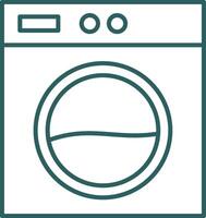 Laundry Machine Line Gradient Icon vector