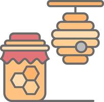 Honey Line Filled Light Icon vector