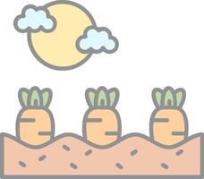 Carrots Line Filled Light Icon vector