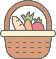 Basket Line Filled Light Icon vector