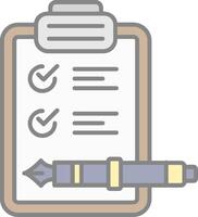 Check list Line Filled Light Icon vector