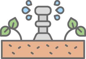 Irrigation Line Filled Light Icon vector