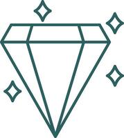 Diamond Line Gradient Icon vector