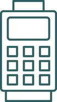 Card Reader Line Gradient Icon vector