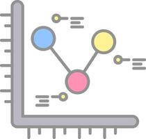 Chart Line Filled Light Icon vector