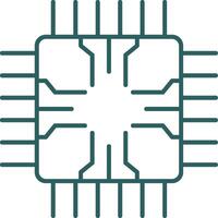 Chip Line Gradient Icon vector