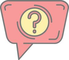 Question Line Filled Light Icon vector