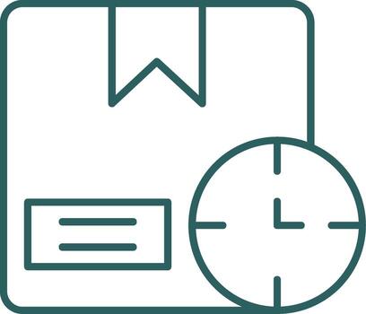 Timein Line Gradient Icon vector