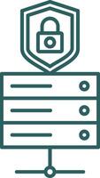 Data Protection Line Gradient Icon vector