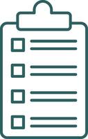 Checklist Line Gradient Icon vector