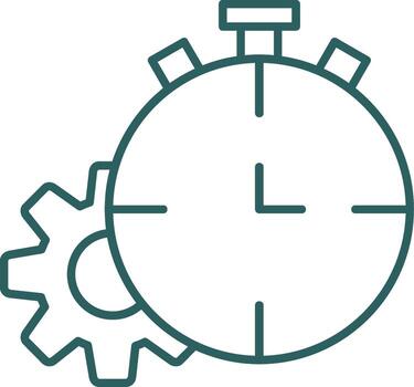 Timeout Line Gradient Icon vector