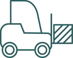 Forklift Line Gradient Icon vector