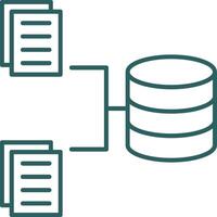 Data Collection Line Gradient Icon vector